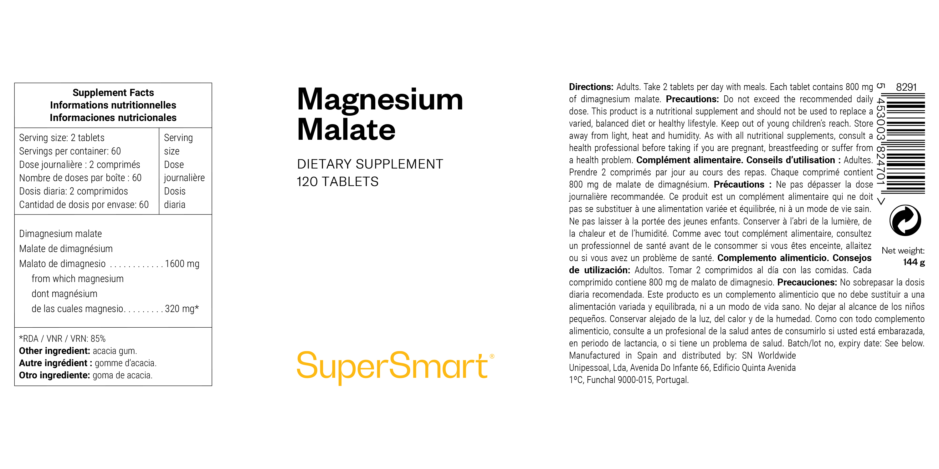 Supplément de malate de magnésium