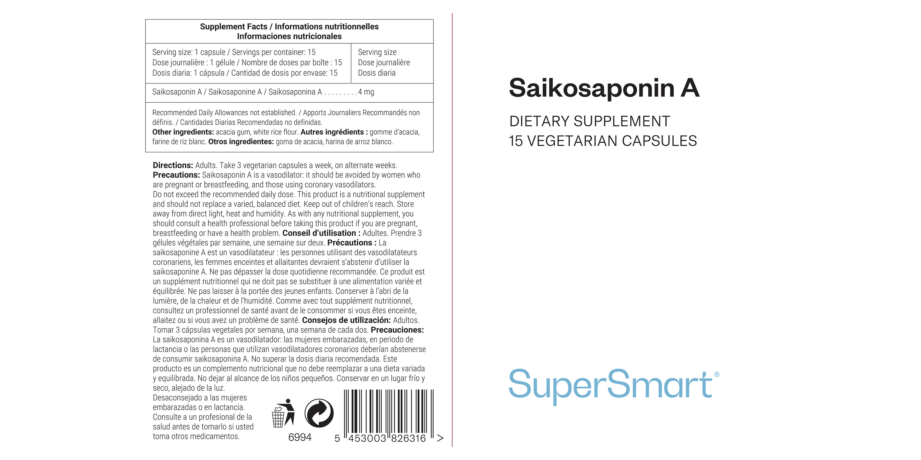 Complément de saikosaponines A