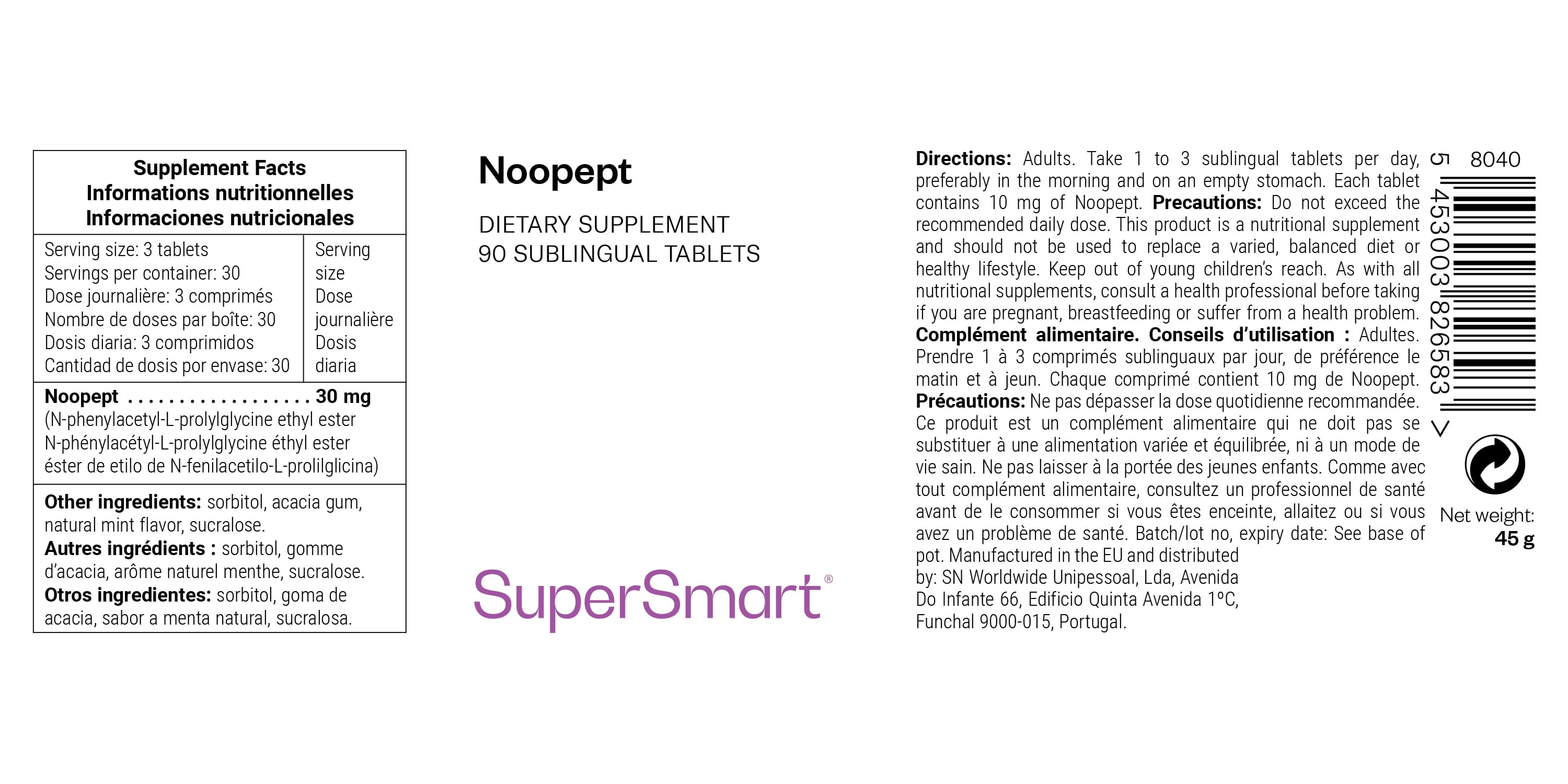 Complément alimentaire nootropique