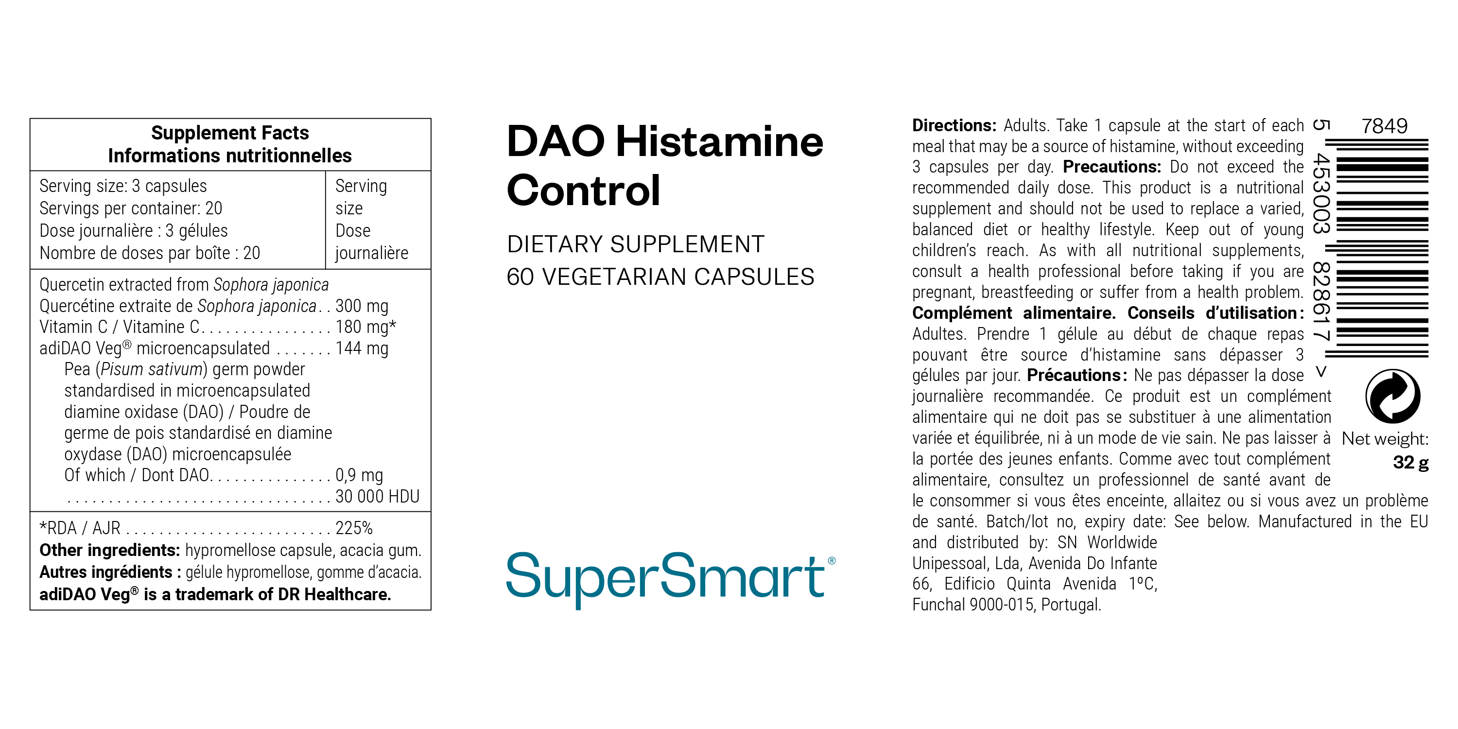 Complément de DAO pour métaboliser l'histamine