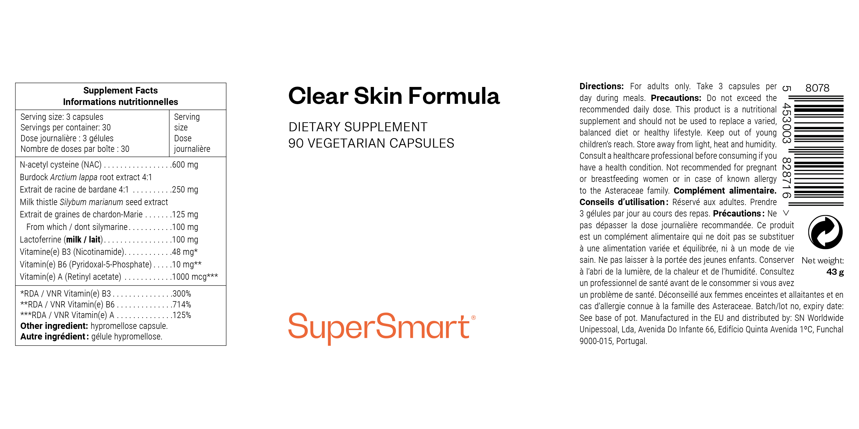 Complément alimentaire contre l'acné